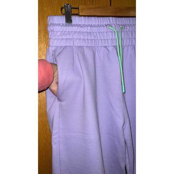 Bad Birdie Sweatpants Womens Small Purple Joggers Lavender Mint Drawcord - Picture 9 of 14